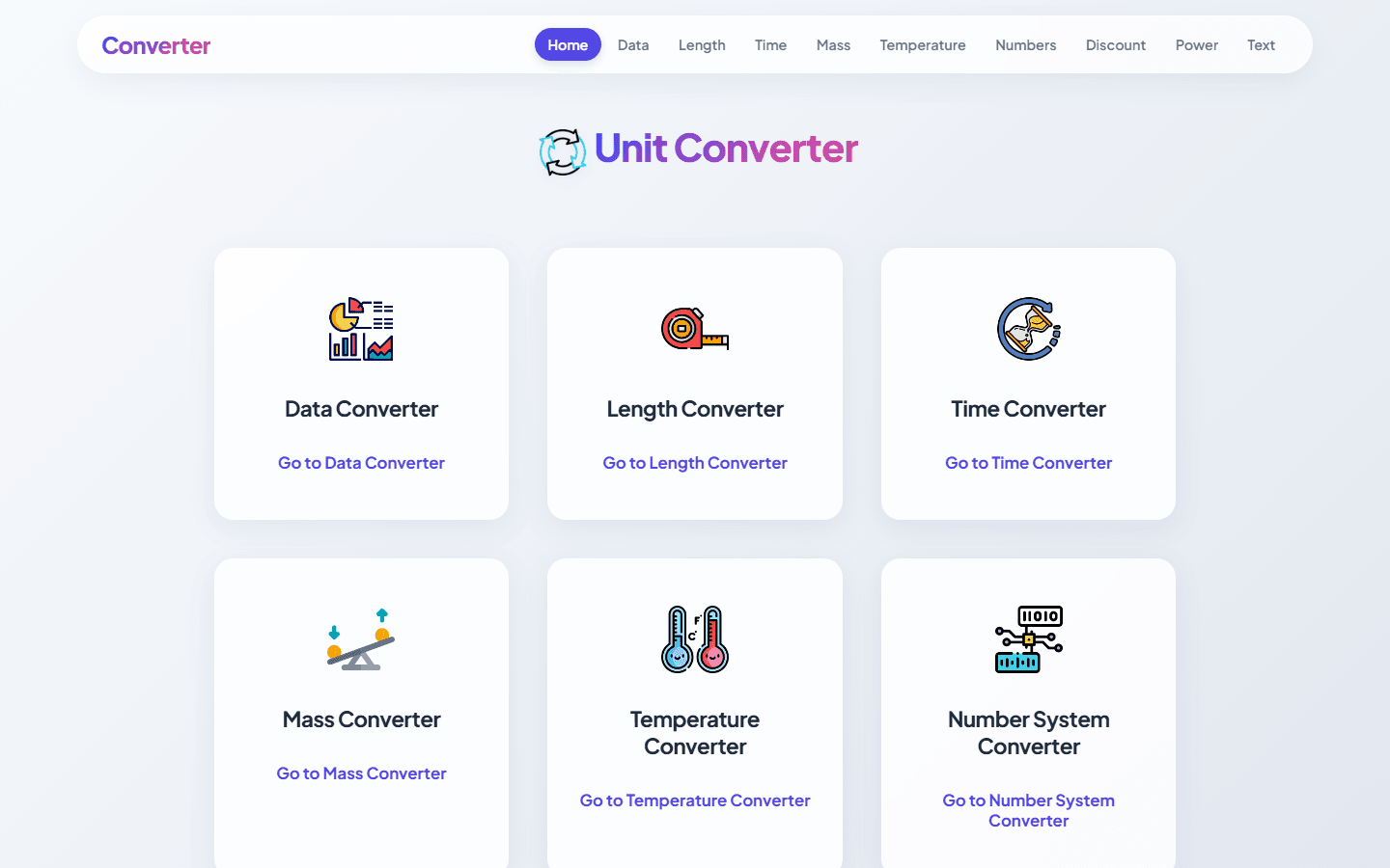 All Unit Converter home screen