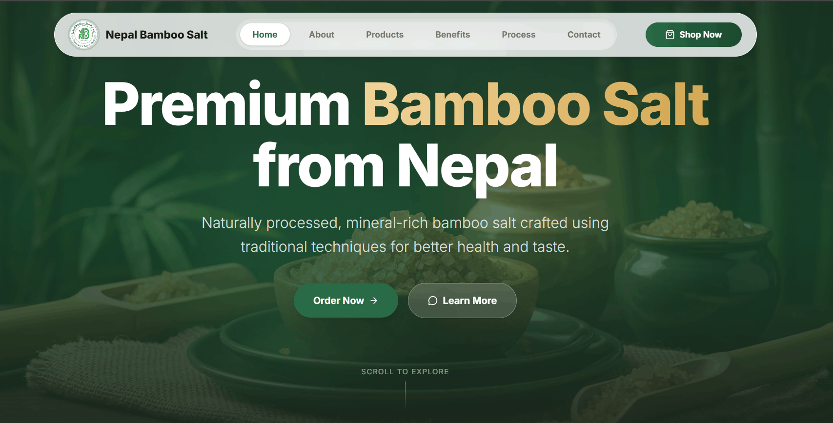 Nepal Bamboo Salt home screen
