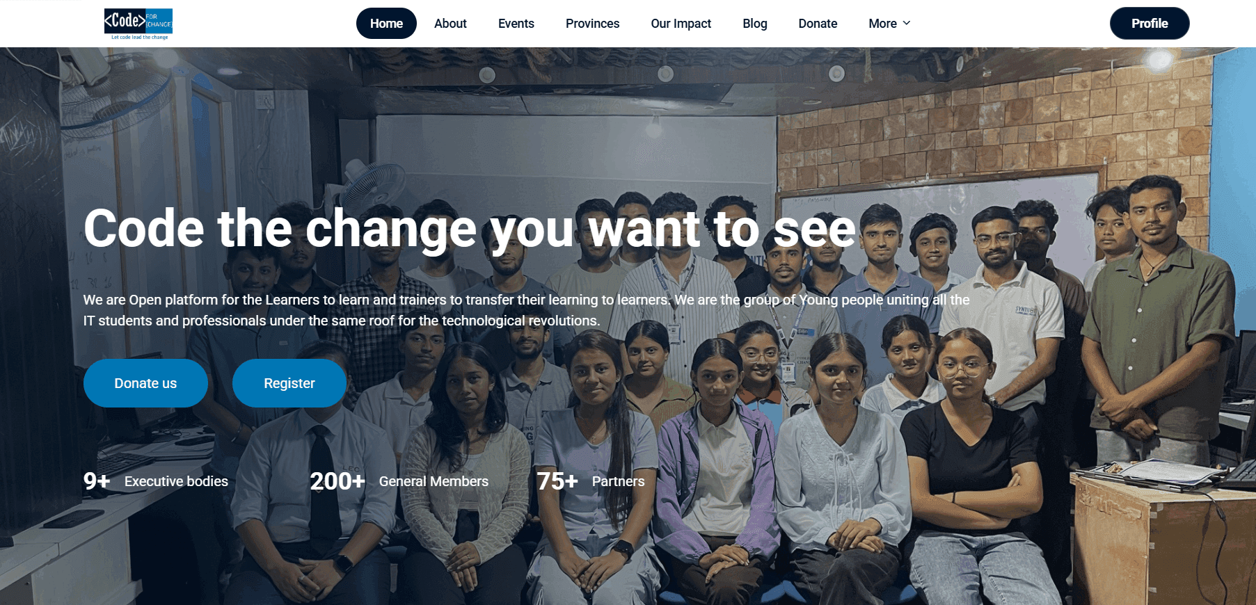 Code for Change home screen